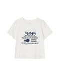 WEB LOGO CROP T-SHIRTS [WHITE/BLUE]