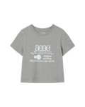 WEB LOGO CROP T-SHIRTS [MELANGE GREY]