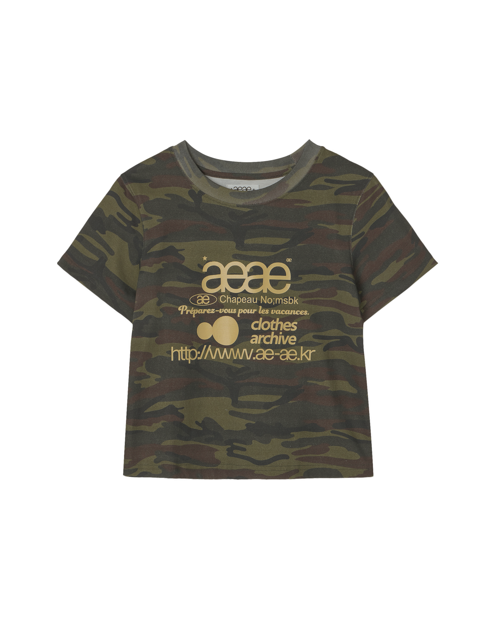 WEB LOGO CROP T-SHIRTS [CAMO]