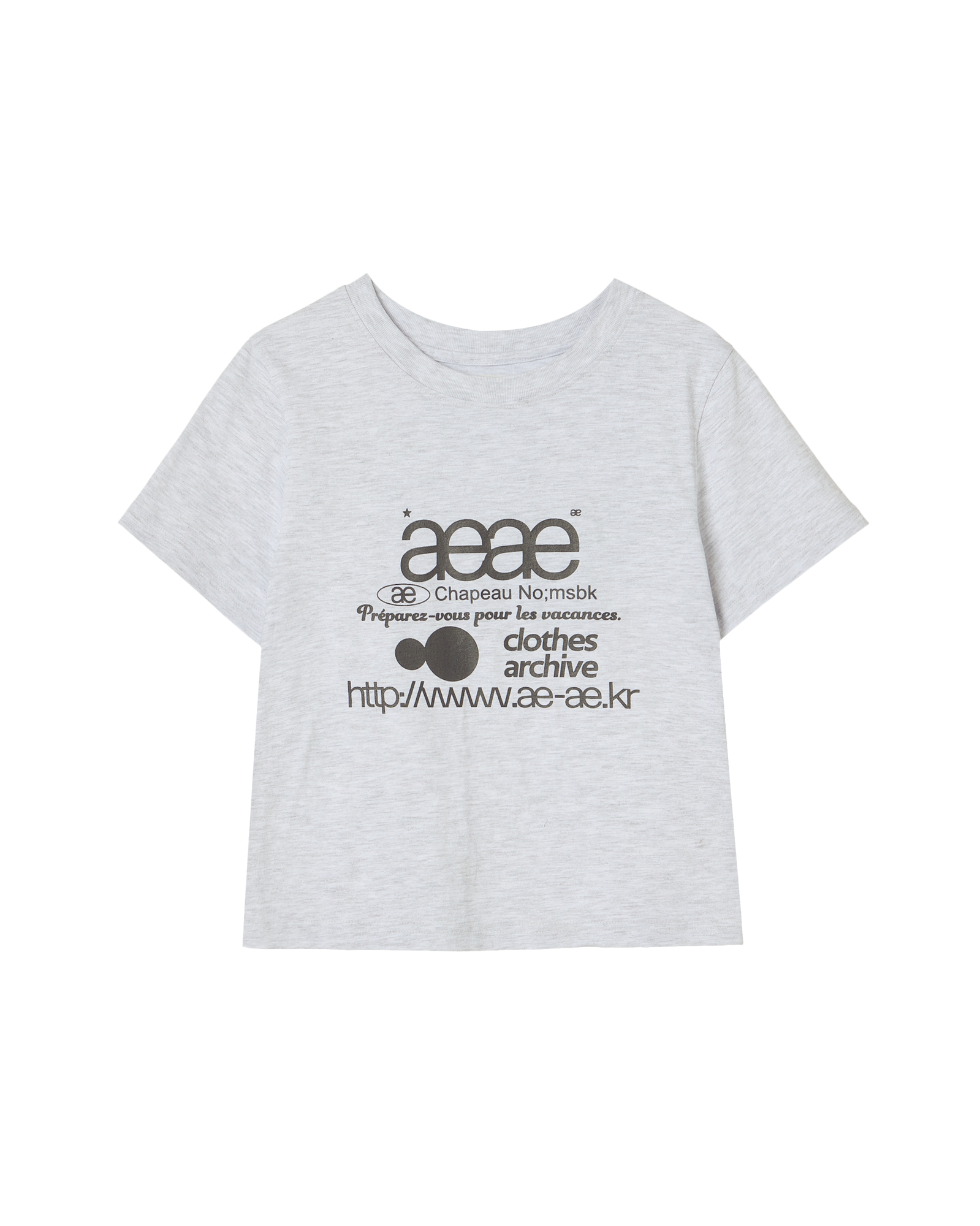 WEB LOGO CROP T-SHIRTS [LIGHT GREY]